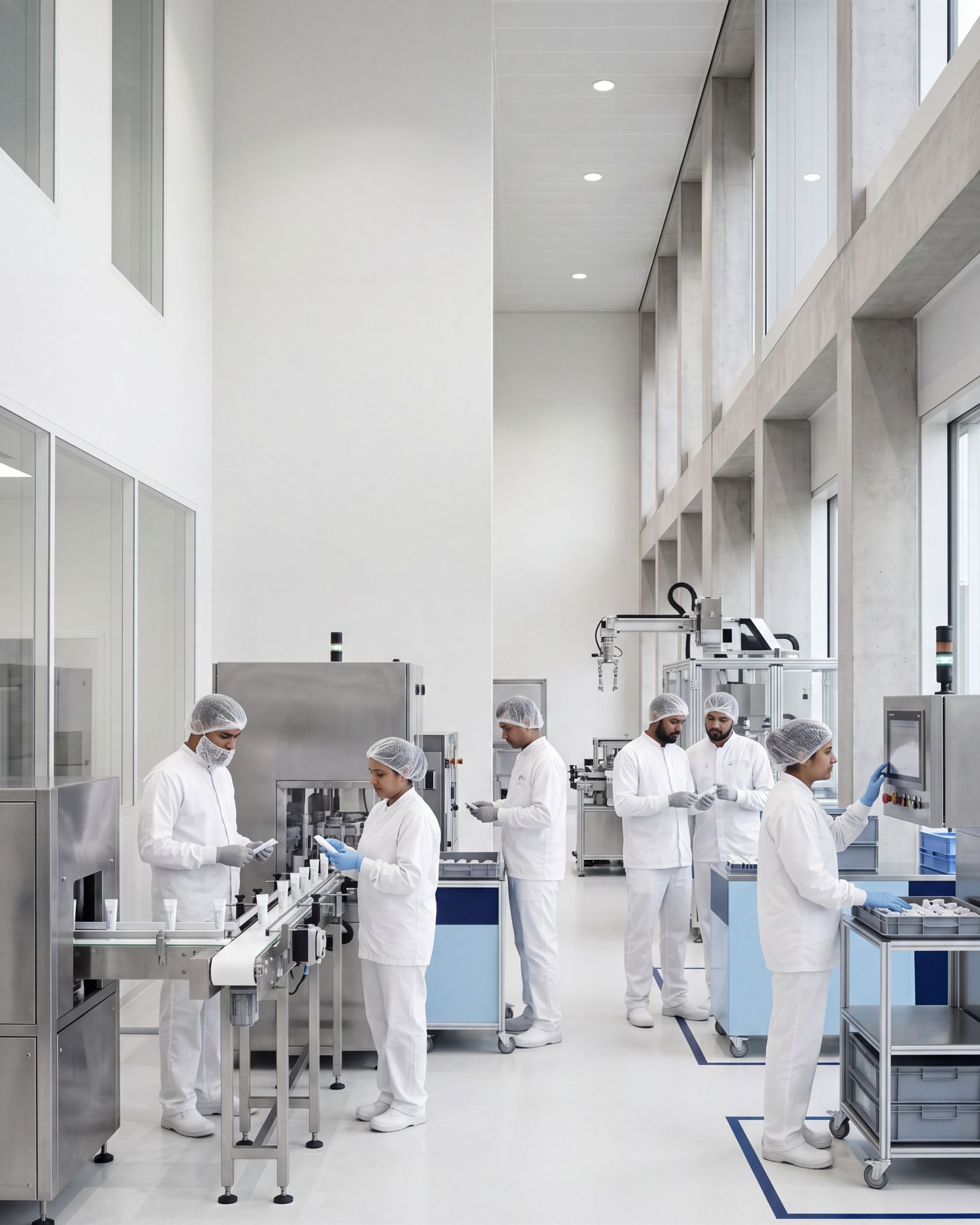 Research and formulation work in a modern laboratory